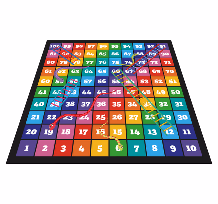 Alfombra vinílica infantil de arcoiris y escaleras - TenVinilo
