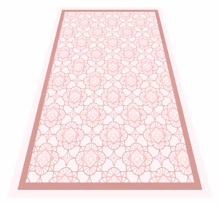 Alfombra vinílica bebé geometría floral - TenVinilo