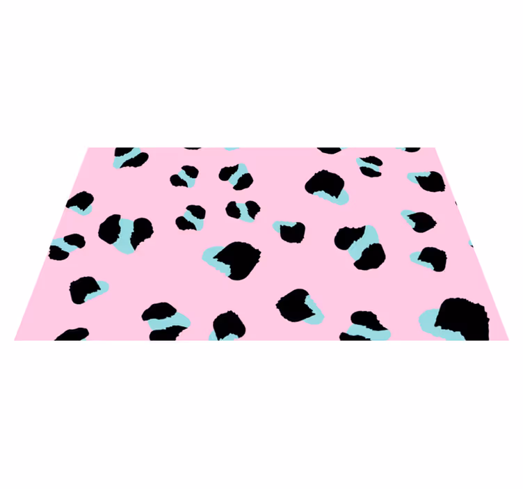 Alfombra vinílica animal print Leopardo rosa - TenVinilo