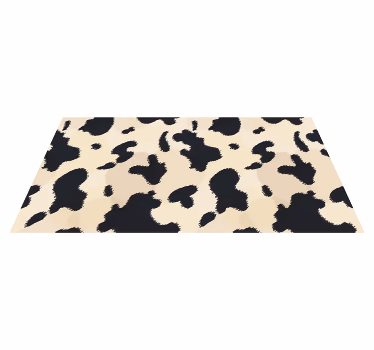 Alfombra vinílica animal print patrón de manchas de vaca - TenVinilo