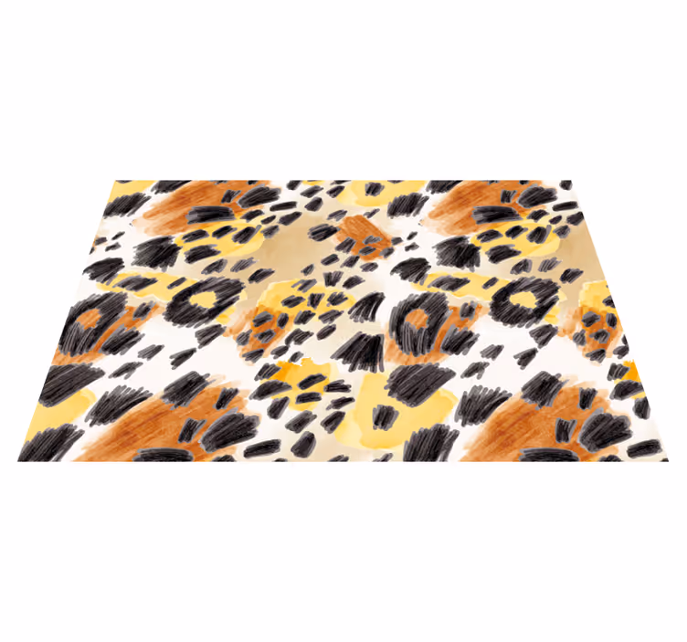 Alfombra vinílica animal print patrón elegante - TenVinilo