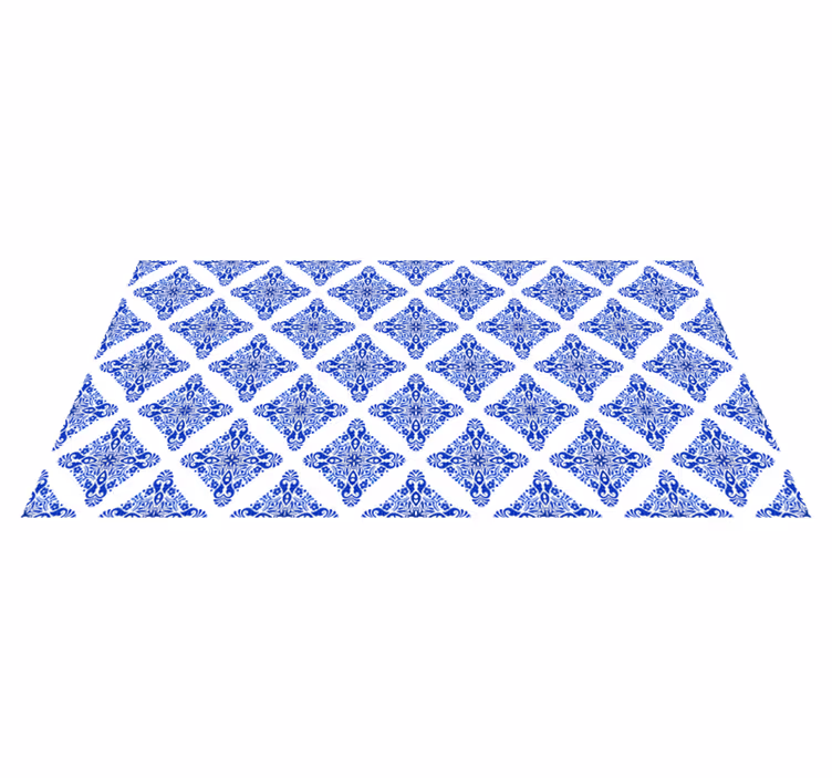 Alfombra vinílica hidráulica azul estampado - TenVinilo