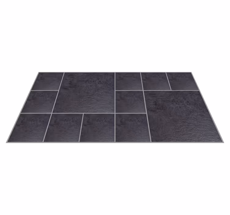 Alfombra vinilo Efecto teja pizarra oscura - TenVinilo