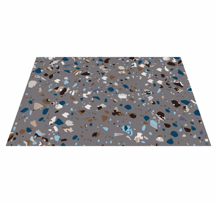 Alfombra vinílica nórdica gris terrazzo - TenVinilo