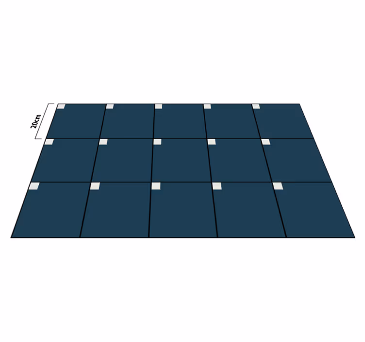 Alfombra vinílica nórdica azul moderno - TenVinilo