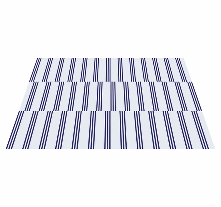 Alfombra vinílica salón diseño a rayas marinas - TenVinilo