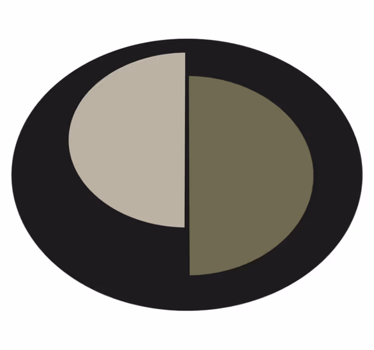 Alfombra vinílica nórdica semicírculos beige - TenVinilo