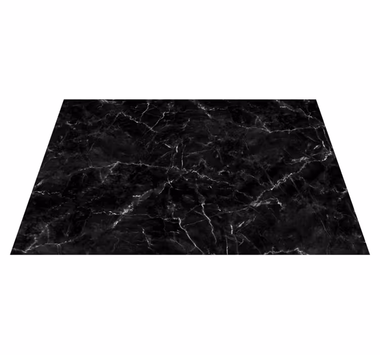 Alfombra vinílica cocina mármol negro - TenVinilo