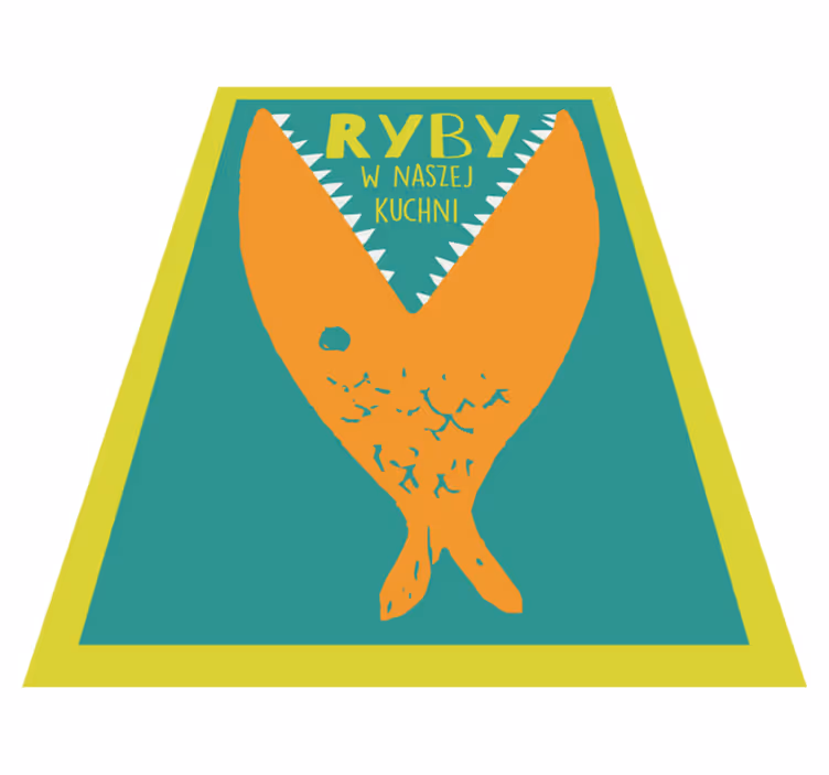 Alfombra de vinilo para cocina cartel de pescado - TenVinilo