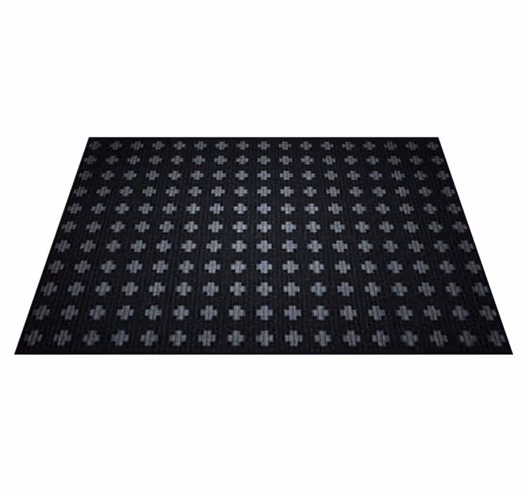 Alfombra vinílica minimalista diseño de cruces entrelazados - TenVinilo