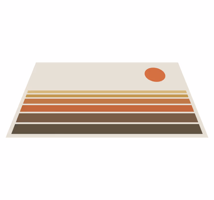 Alfombra vinílica dormitorio rayas atardecer - TenVinilo