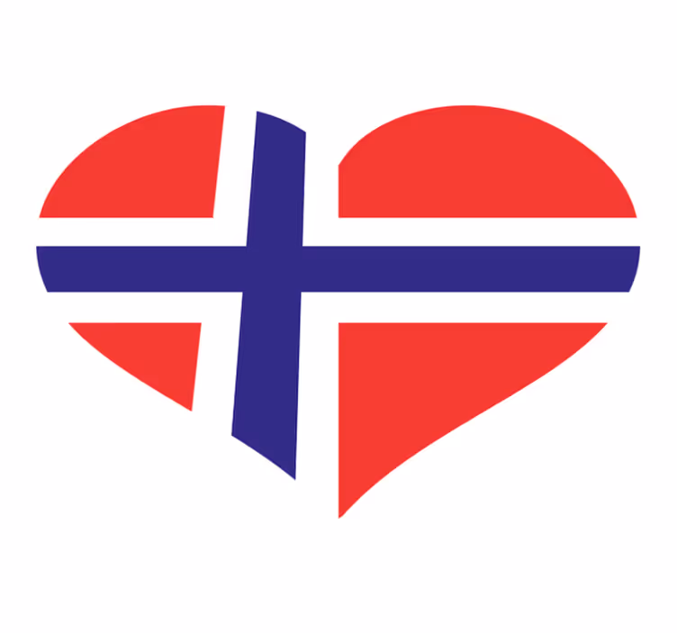 Alfombra vinílica redonda corazón Noruega - TenVinilo