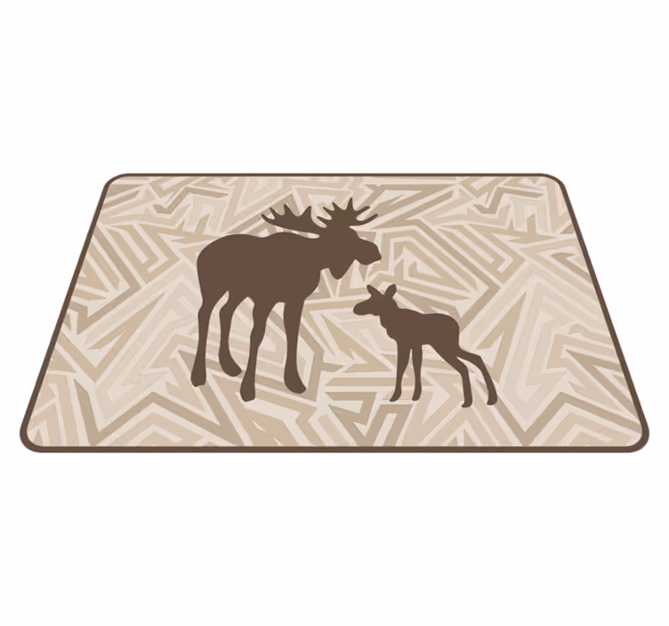 Alfombra vinílica animales alce nórdico - TenVinilo