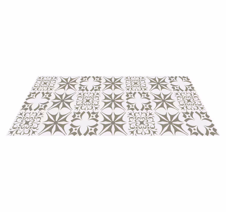 Alfombras vinílica azulejos minimalista gris - TenVinilo