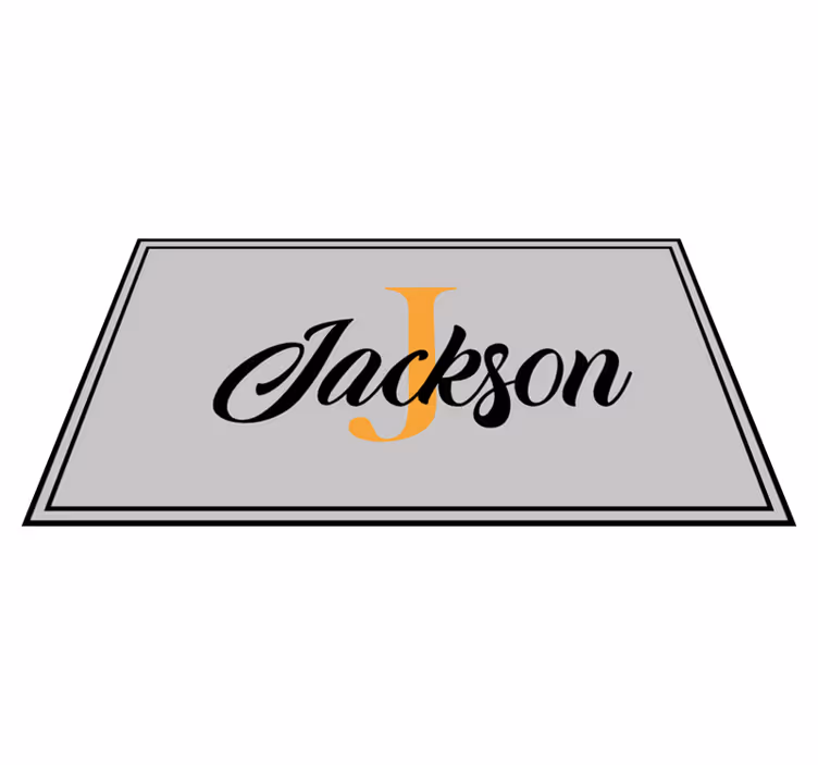 Alfombra vinílica personalizable con nombre y letra inicial - TenVinilo