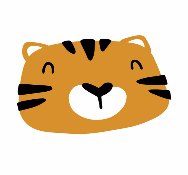 Alfombra de vinilo infantil Niños mini tigre - TenVinilo