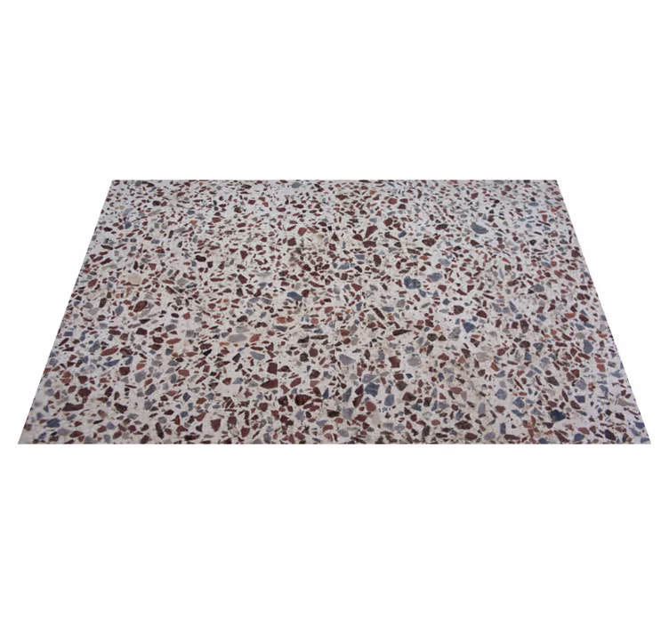 Alfombra vinílica imitación piedra mosaico de granito - TenVinilo