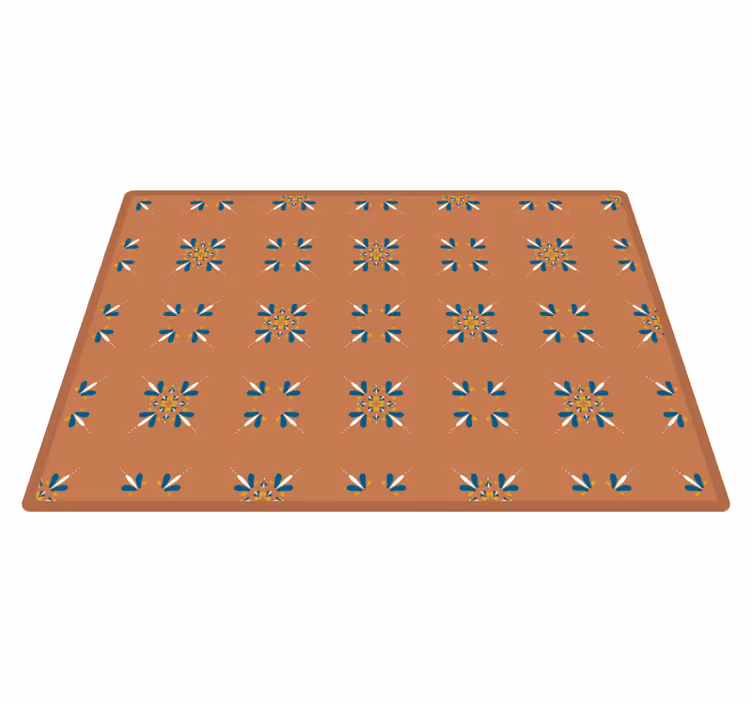 Alfombras de vinilo de azulejos Baldosas de terracota con patrón  - TenVinilo