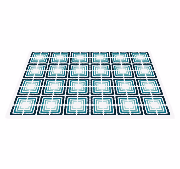 Alfombras de vinilo de azulejos Eco azulejos de líneas azules - TenVinilo