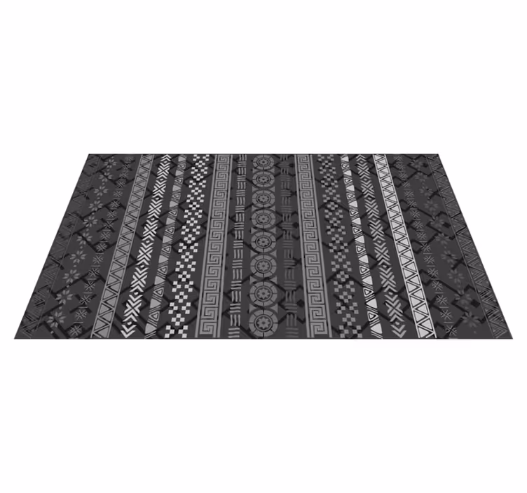 Alfombra vinilo efecto mosaico en negro - TenVinilo