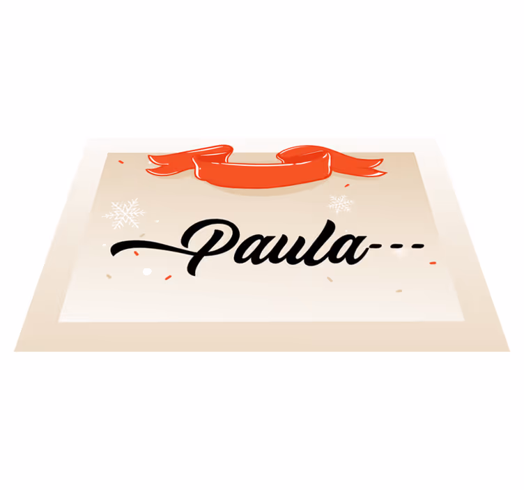 Alfombra vinílica navidad diseño personalizado beige - TenVinilo