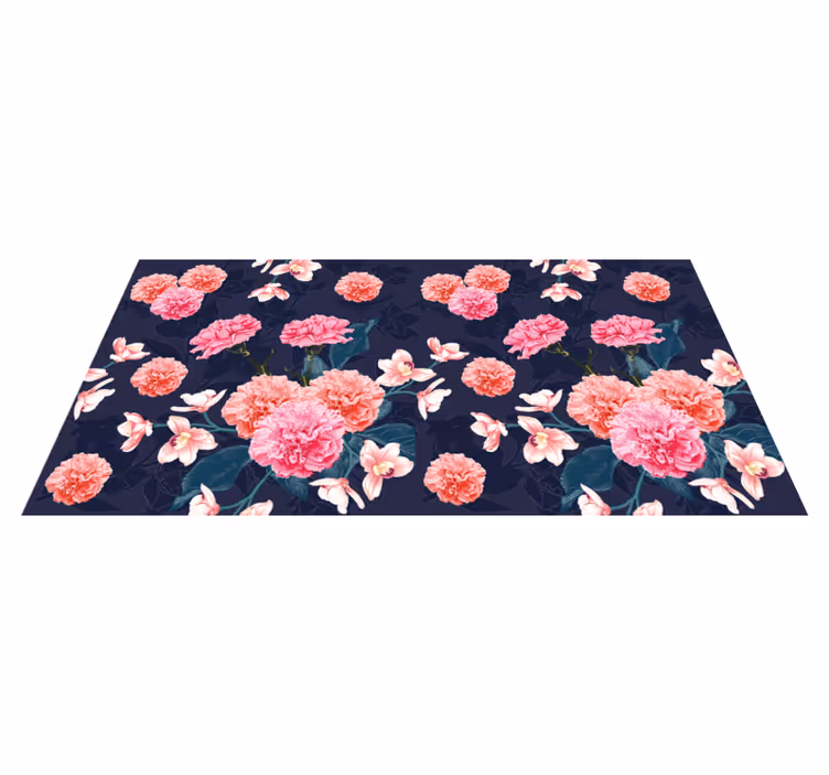 Alfombra vinílica flores motivo de sueño botánico - TenVinilo