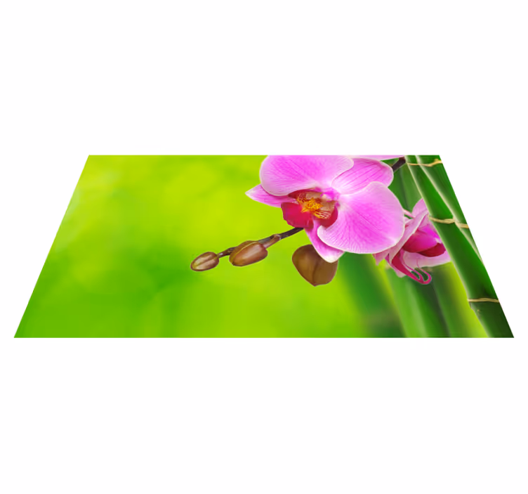Alfombra vinílica flores delicia de la flor de la orquídea - TenVinilo