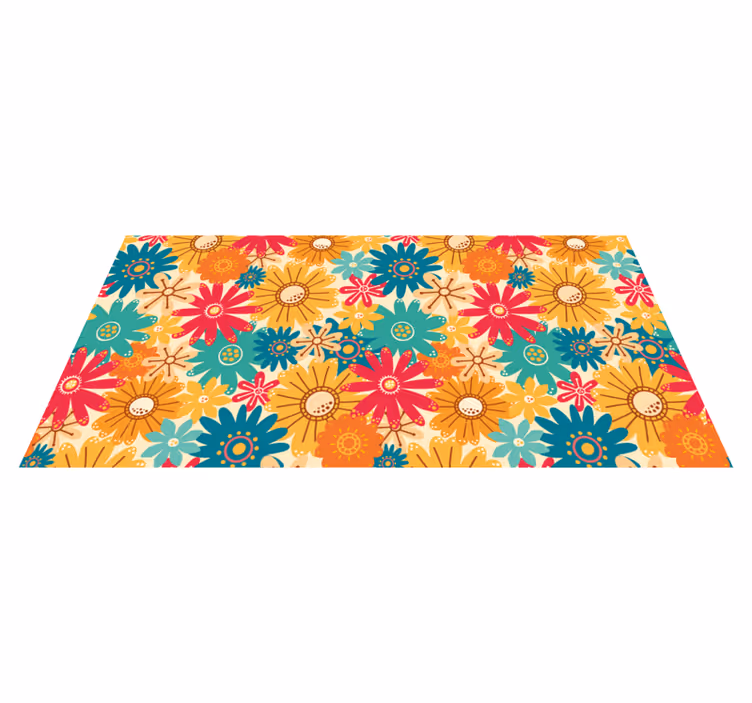 Alfombra vinilo cocina Mezcla de diferentes flores - TenVinilo
