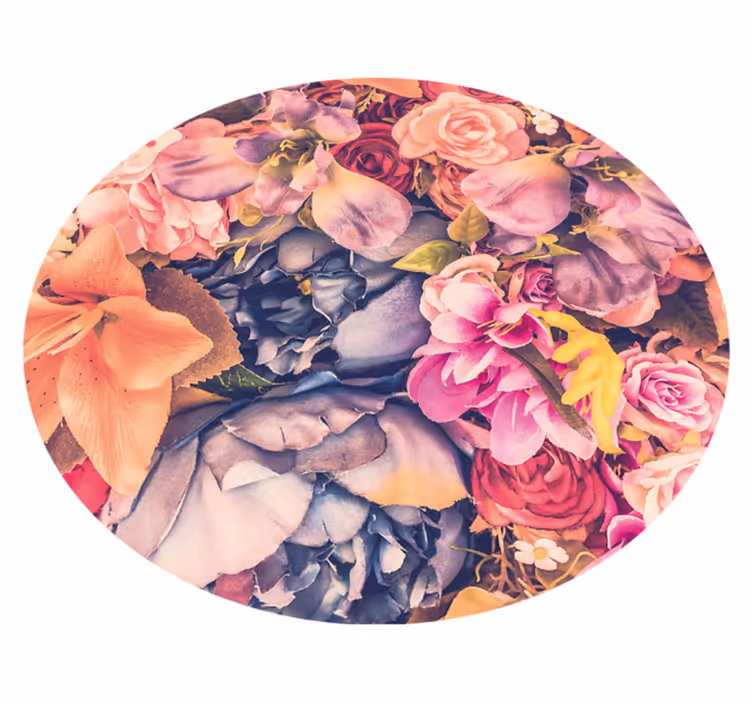 Alfombra vinilo cocina Rosas de diferentes colores - TenVinilo
