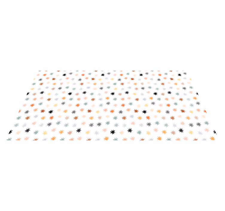 Alfombra vinílica de estrellas patrón de estrellas colorido - TenVinilo