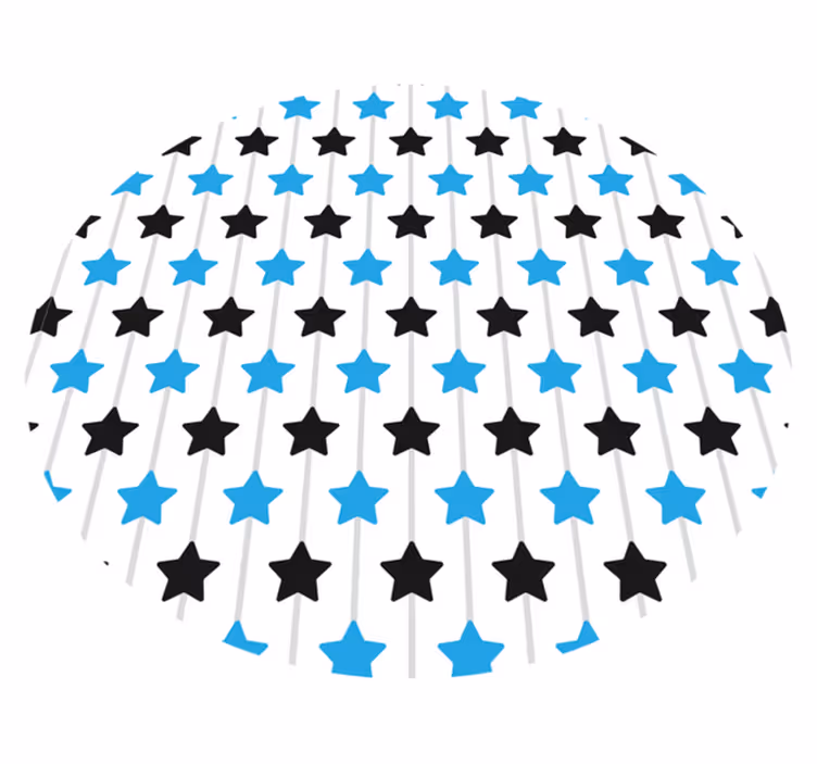 Alfombra vinílica de estrellas tonos azules intensos - TenVinilo