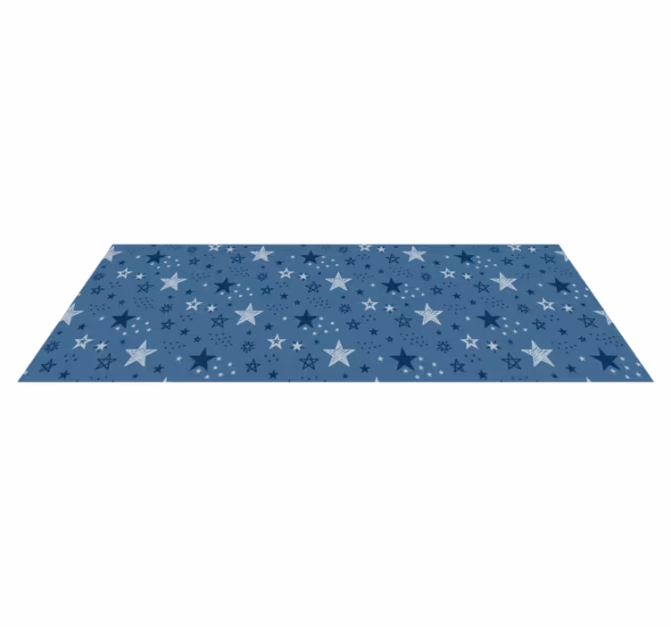 Alfombra de vinilo geométrica Estrellas con diferentes patrones. - TenVinilo