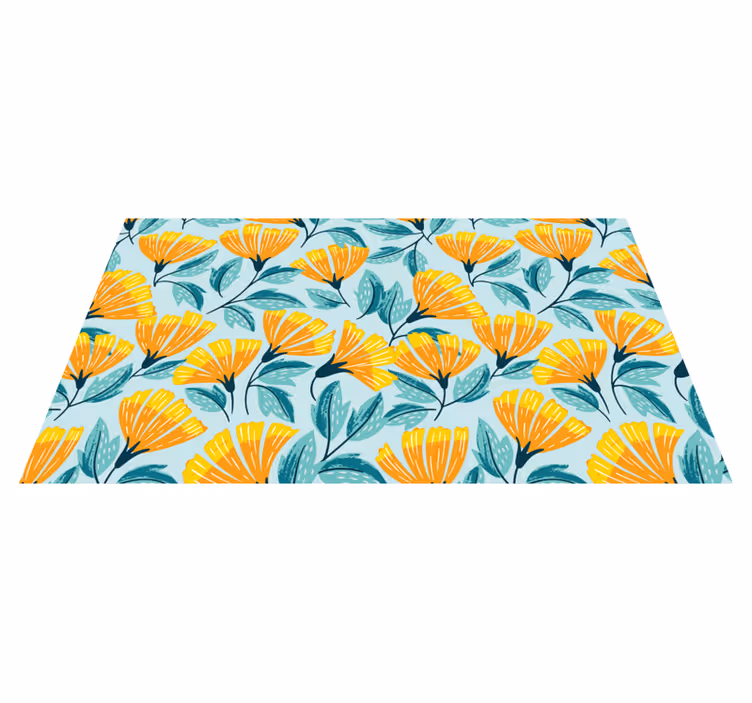 Alfombra vinílica flores vivo motivo botánico - TenVinilo