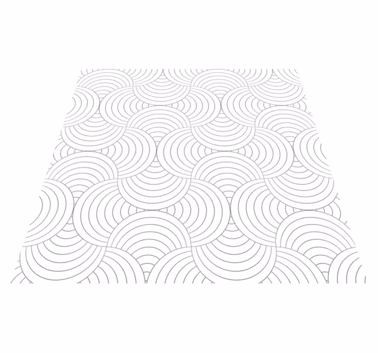 Alfombra vinílica minimalista patrón de línea curva - TenVinilo