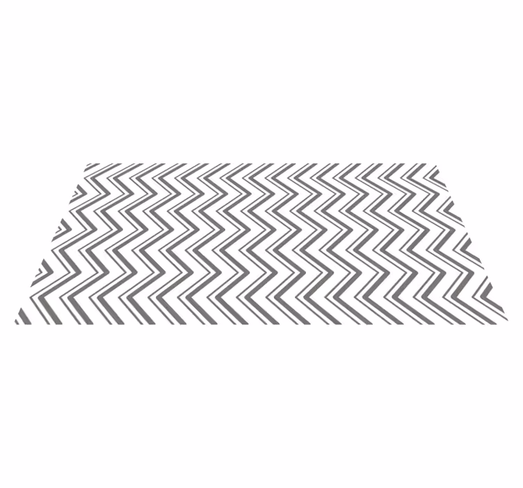 Alfombra de vinilo geométrica Diseño en zigzag gris brillante - TenVinilo