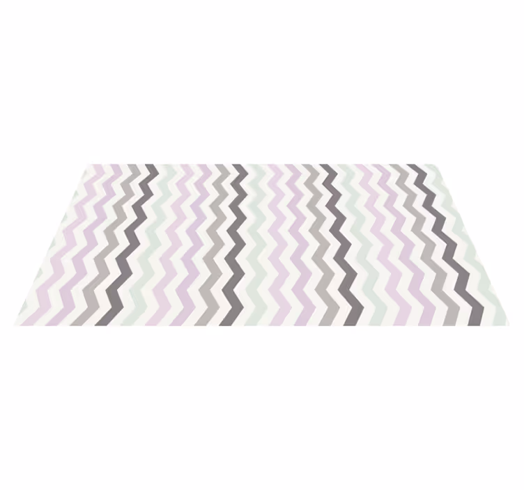 Alfombra vinílica geométrica olas nórdicas en zigzag - TenVinilo