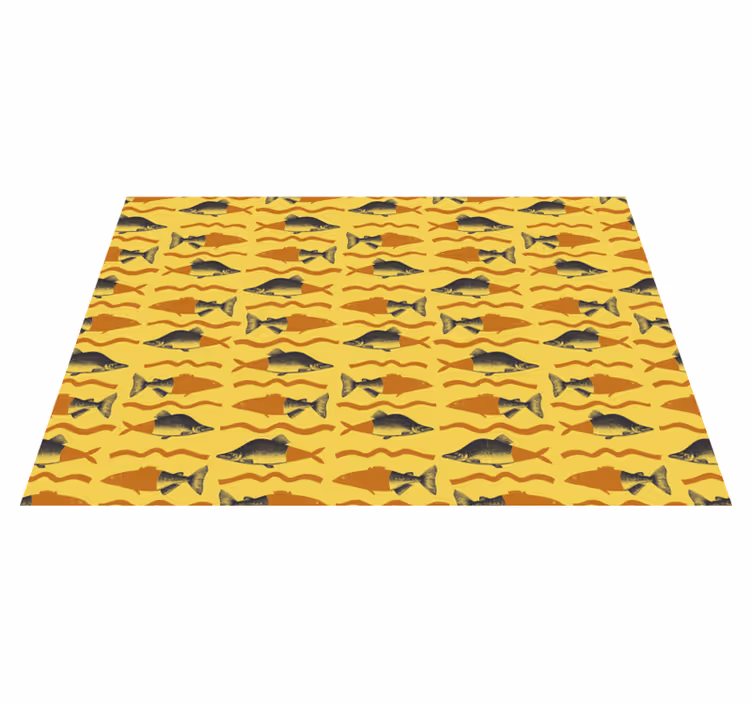 Alfombra vinílica animales motivo de pez amarillo - TenVinilo