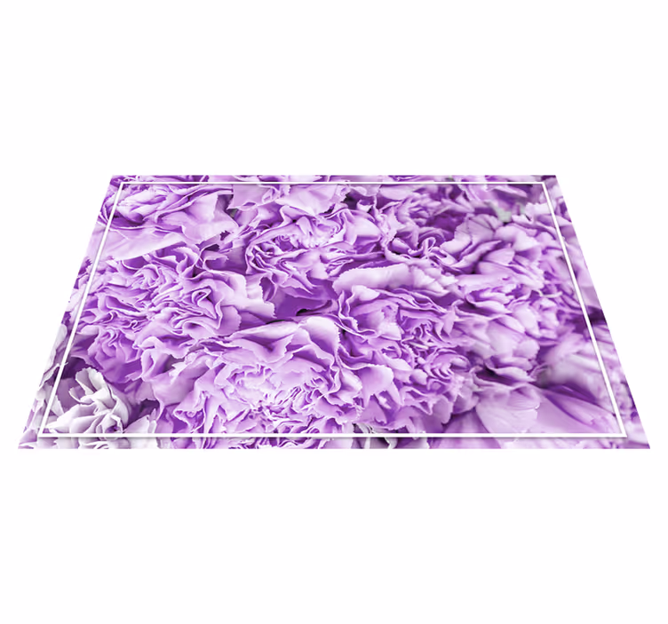 Alfombra vinílica flores flores moradas vibrantes - TenVinilo