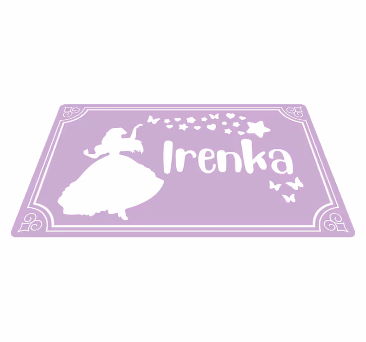 Alfombra vinílica infantil princesa mágica con nombre - TenVinilo