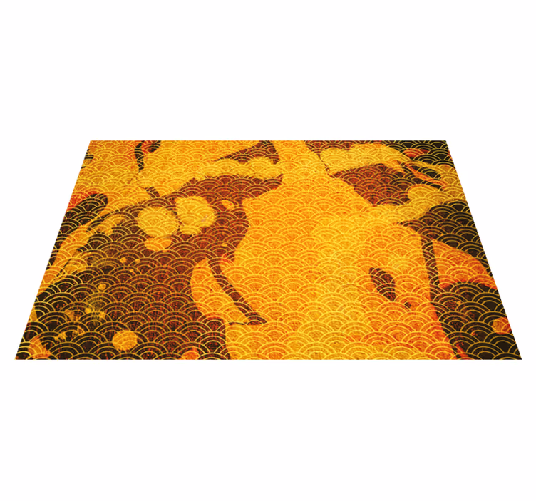 Alfombra vinílica étnica seigaiha japonesa - TenVinilo
