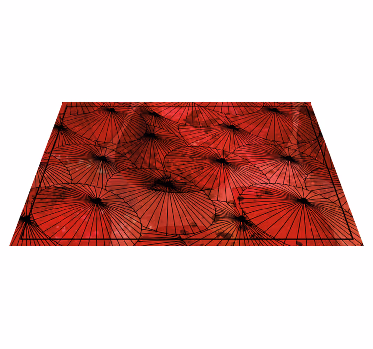Alfombra vinílica imitación textura roja estampada - TenVinilo