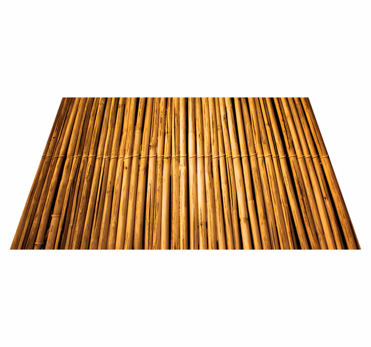 Alfombra vinílica dormitorio Textura agradable de bambú - TenVinilo