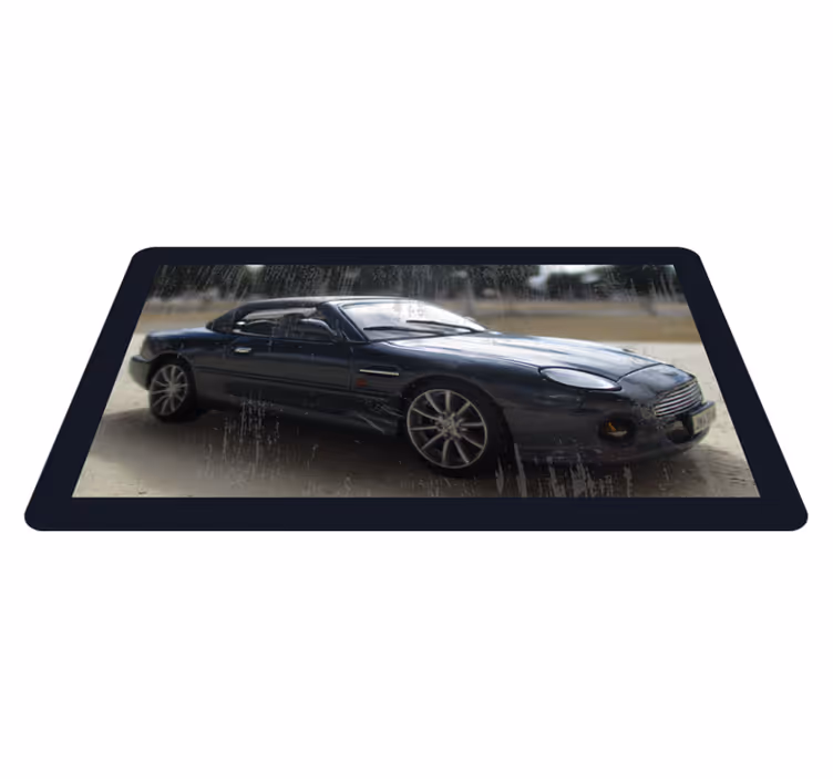 Alfombra vinílica carretera coche deportivo clásico - TenVinilo