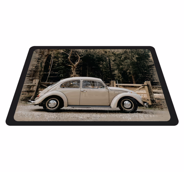 Alfombra vinílica vintage Escarabajo vw - TenVinilo