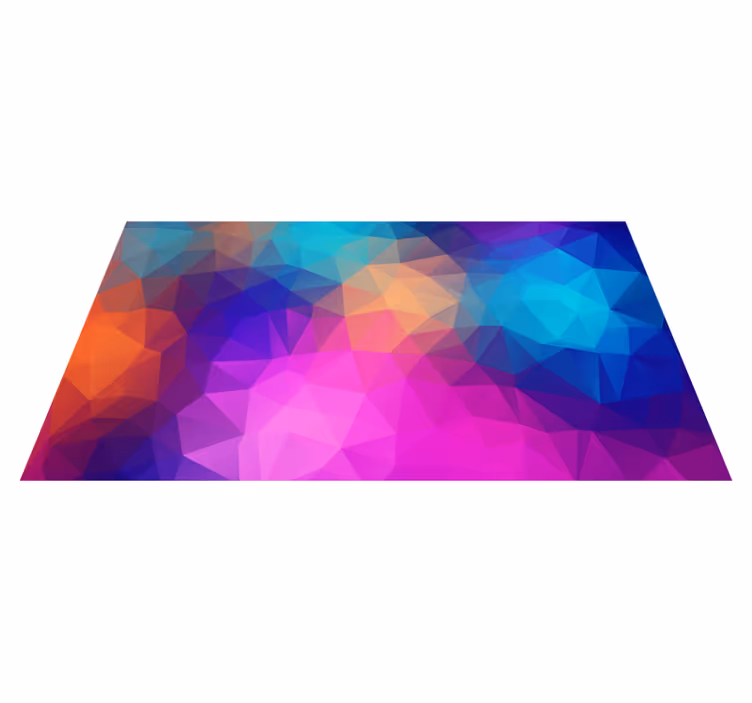 Alfombras vinílicas modernas Formas poligonales de colores - TenVinilo