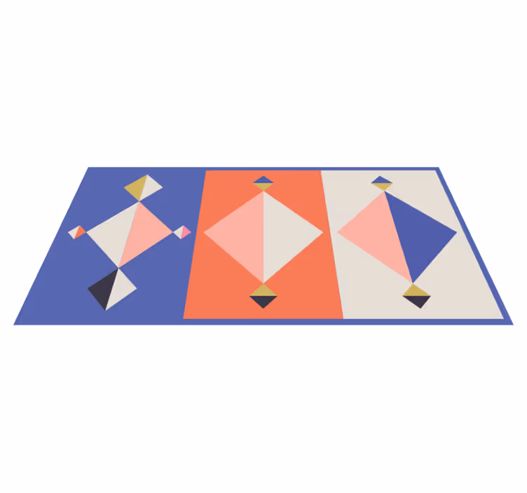 Alfombra vinílica geométrica formas modernas abstractas - TenVinilo