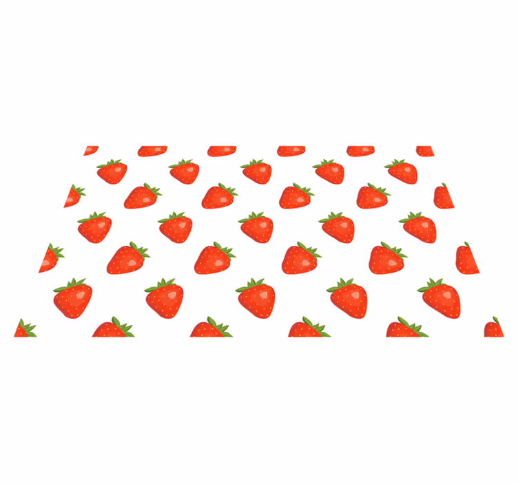 Alfombra vinílica cocina concepto de fresa - TenVinilo