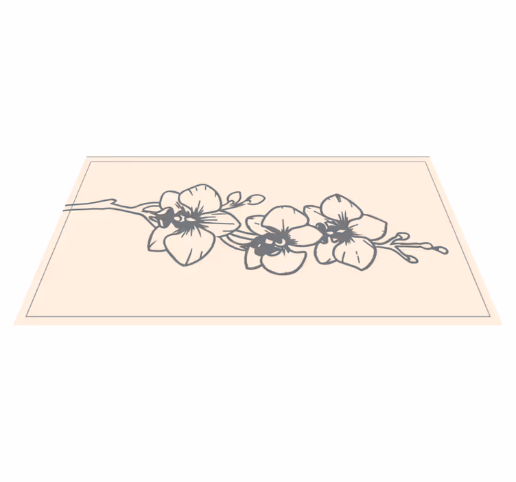 Alfombra vinílica flores orquídea elegante - TenVinilo