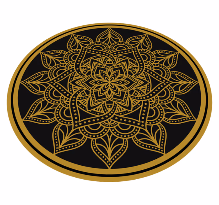 Alfombra vinílica mandala elemento elegante - TenVinilo