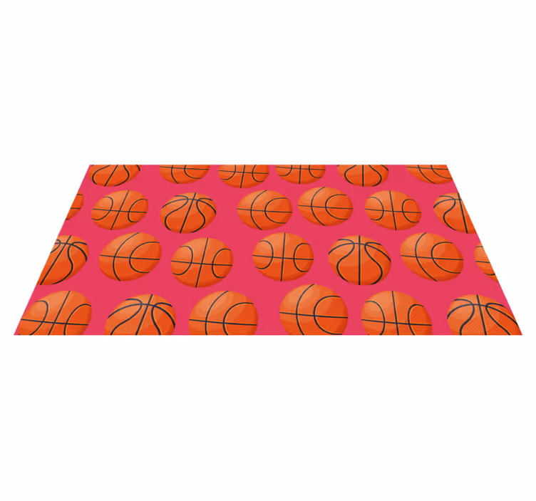 Alfombra vinílica infantil motivo de baloncesto - TenVinilo